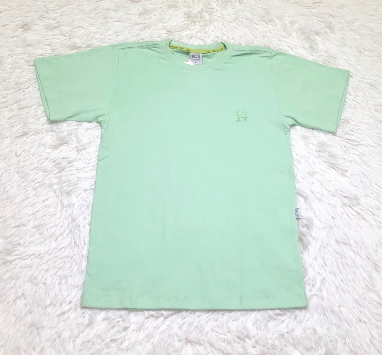 Camiseta Básica Verde Claro – Baton com Bola – Loja de Roupa Infantil