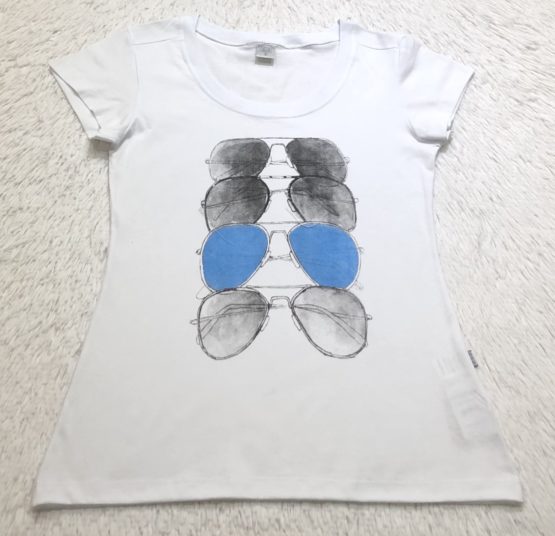 T-Shirt Mãe Silk Óculos
